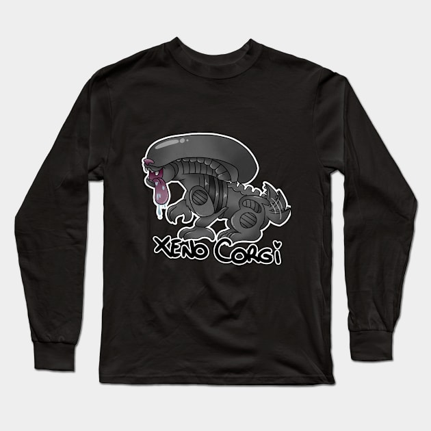 Xeno Corgi Long Sleeve T-Shirt by Cartmell